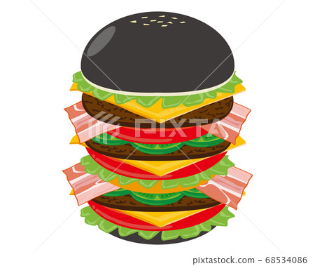 Vector illustration of cheese and beef burger Vector illustration of cheese and beef burger 68534086