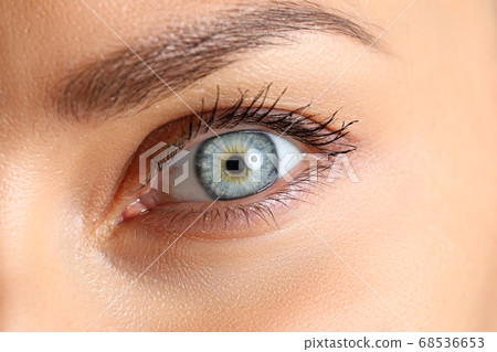 Amazing female blue and green colored eye Amazing female blue and green colored eye 68536653