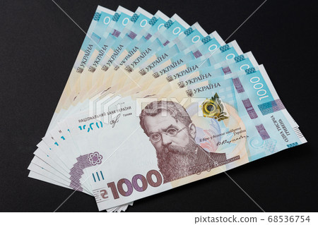 Ukrainian money denomination of one thousand 68536754