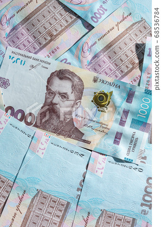 Ukrainian hryvnia in the face value of one 68536784