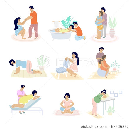 Birth positions set, vector flat isolated illustration 68536882