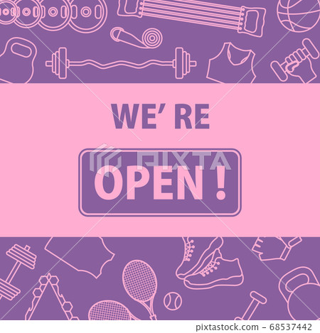 Open fitness center sport club New normal Restart Open fitness center sport club New normal Restart 68537442