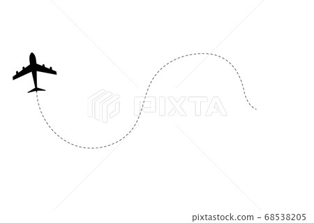Airplane line path Airplane line path 68538205