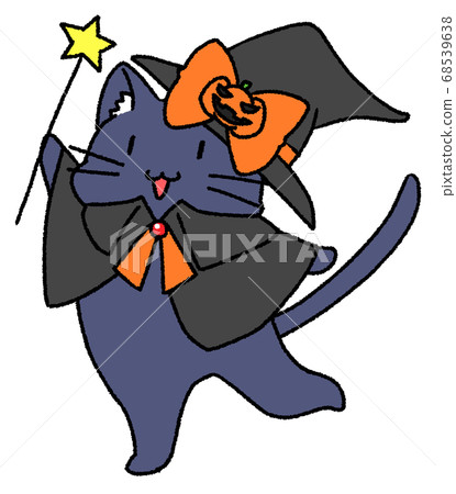 Black cat in Halloween costume Black cat in Halloween costume 68539638