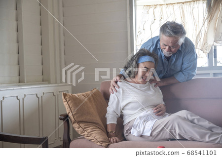Asian senior husband tahe care and Support wife Asian senior husband tahe care and Support wife 68541101