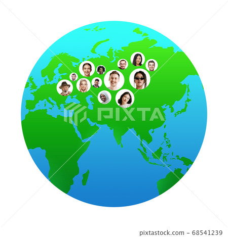 World global cartography - Earth international concept, connecting people all around the world 68541239