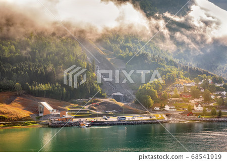 Norway, Loen Skylift cable car above the Nordfjord Norway, Loen Skylift cable car above the Nordfjord 68541919