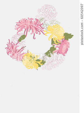 Floral Clean Template with bouquets of flowers without text 68542097