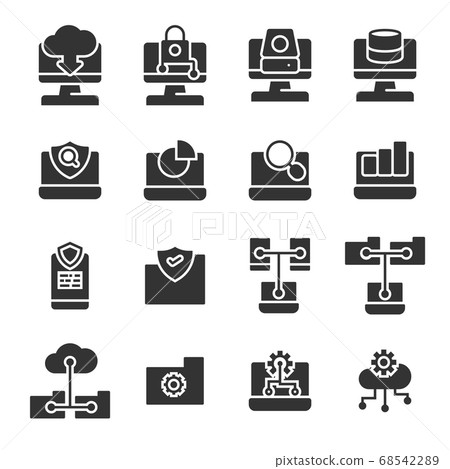 Sample Size High Technical Icon Big Data Analysis And Technology Icons Set - Stock Illustration ...