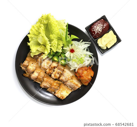 Grilled Pork Belly (Samgyeopsal-gui) is an Grilled Pork Belly (Samgyeopsal-gui) is an 68542681