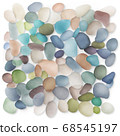 Assorted multicolored glass pebbles 68545197