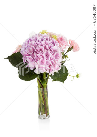 Professional bouquet of flowers in vase isolated Professional bouquet of flowers in vase isolated 68546097