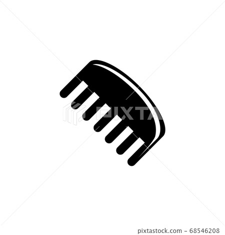 Barbershop Comb, Hairdresser Hairbrush. Flat Barbershop Comb, Hairdresser Hairbrush. Flat 68546208