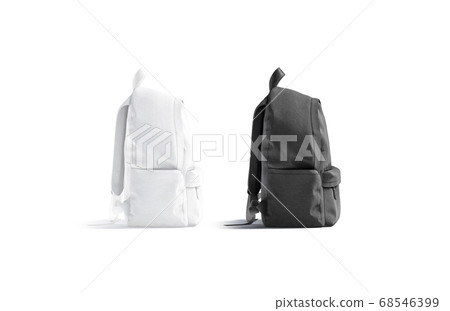 blank black backpack
