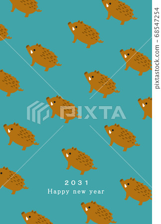 2031 New Year's card template 2031 New Year's card template 68547254