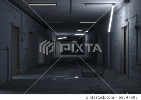 Post apacalypse corridor of the secret laboratory Post apacalypse corridor of the secret laboratory 68547693