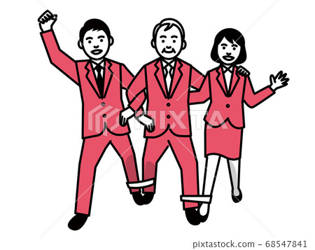 Three-legged older men and young men and women Three-legged older men and young men and women 68547841