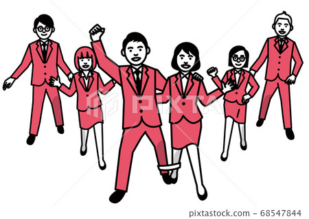 一個年輕的男人和女人有兩條腿和一位同事 一個年輕的男人和女人有兩條腿和一位同事 68547844