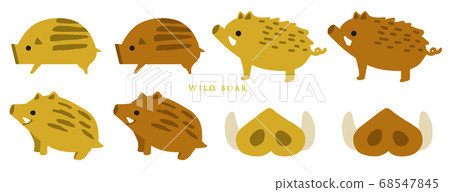 Boar adult and child illustration 68547845
