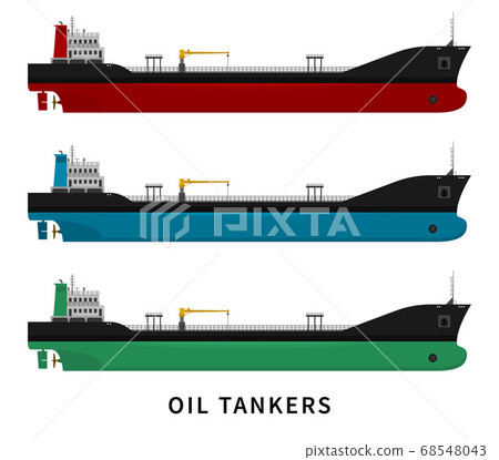 Red green blue black oil tanker set Red green blue black oil tanker set 68548043