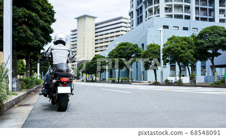 Bike Life Rider, Bike and Yokohama City Rear View 68548091