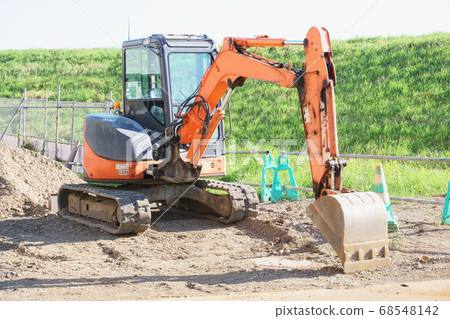Construction site backhoe 68548142