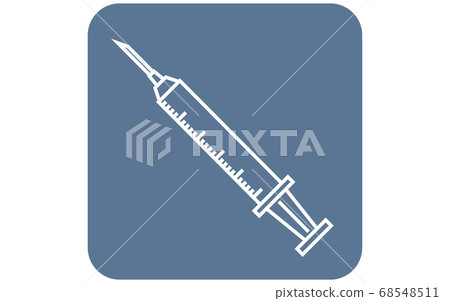 Illustration of a syringe used for vaccination 68548511