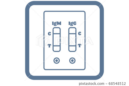 Illustration showing positive result by antibody test 68548512