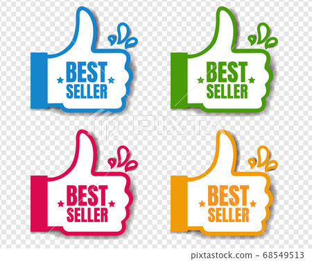 Bestseller Stickers Isolated Transparent Background Bestseller Stickers Isolated Transparent Background 68549513