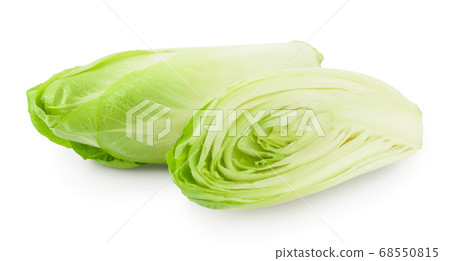 Chicory salad isolated on white background with clipping path and full depth of field. Chicory salad isolated on white background with clipping path and full depth of field. 68550815