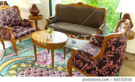 Classic antique Thai Style sofa settings. Antique Classic antique Thai Style sofa settings. Antique 68550858