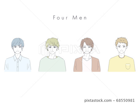 Illustration of four cool men Illustration of four cool men 68550981