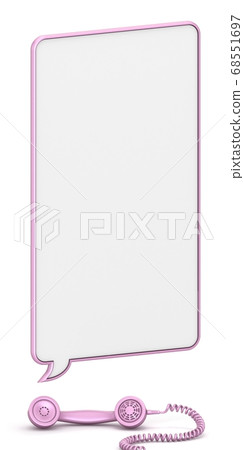 Telephone headset and speech bubble 3D Telephone headset and speech bubble 3D 68551697