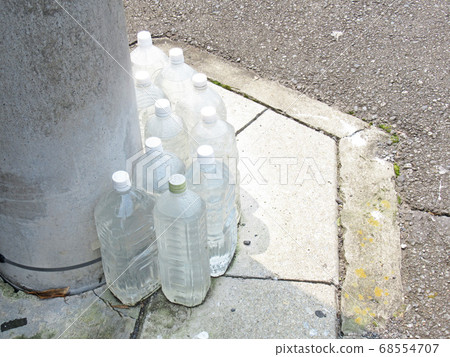 Cat avoid plastic bottle 68554707