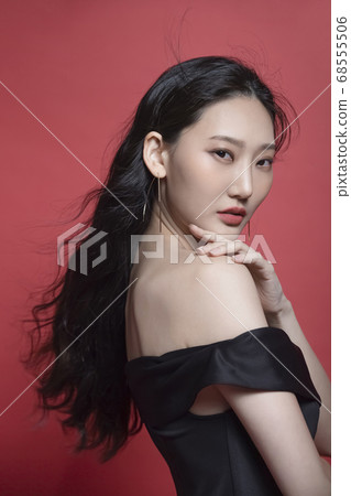 美女，紅色，女人 68555506