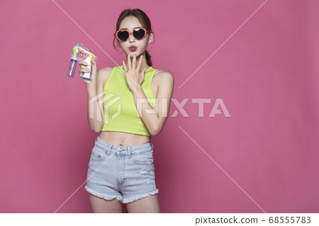 美麗，夏天，女人 68555783