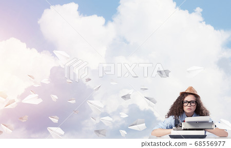 Creative inspiration of young female writer. Creative inspiration of young female writer. 68556977