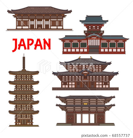 Japanese temple shrines, Japan pagoda towers, Nara Japanese temple shrines, Japan pagoda towers, Nara 68557737