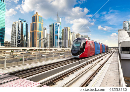 New modern tram in Dubai 68558280