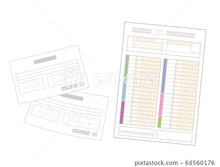 Medical expenses receipt and final tax return image illustration 68560176