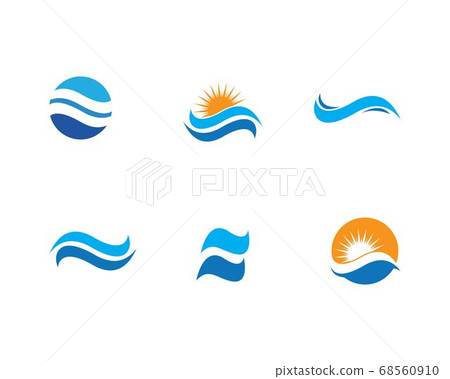 Water Wave symbol and icon Logo Template Water Wave symbol and icon Logo Template 68560910