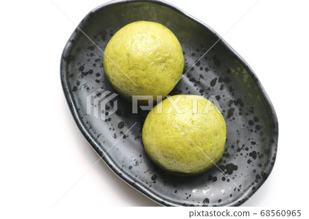 Japanese confectionery Manju Cha Manju snacks White background 68560965