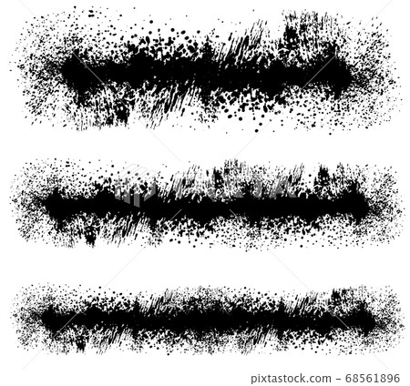 Ink splash brush illustration title character back set 68561896