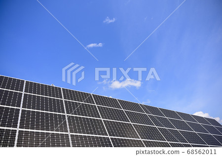 Solar panels and blue sky 68562011