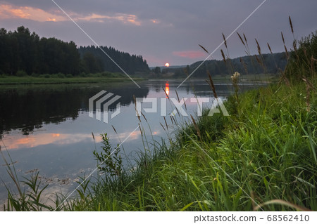 Sunset on Chusovaya river Sunset on Chusovaya river 68562410