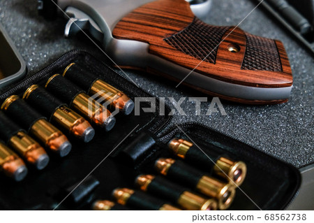 Classic revolver .44 magnum gun close up 68562738