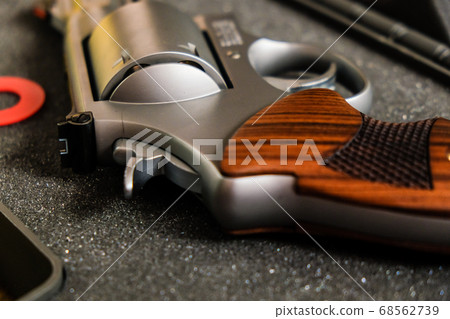 Classic revolver .44 magnum gun close up 68562739