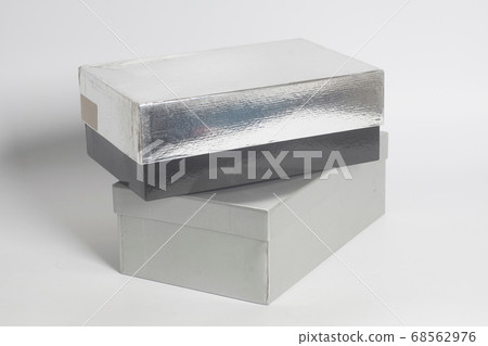 Blank Gray and Silver box containers Blank Gray and Silver box containers 68562976