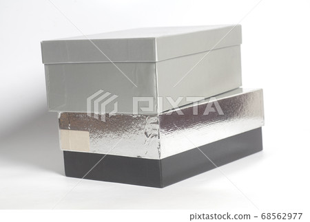 Blank white and silver box containers Blank white and silver box containers 68562977