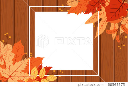 Autumn Fall Season Leaf Greeting Invitation Card Autumn Fall Season Leaf Greeting Invitation Card 68563375
